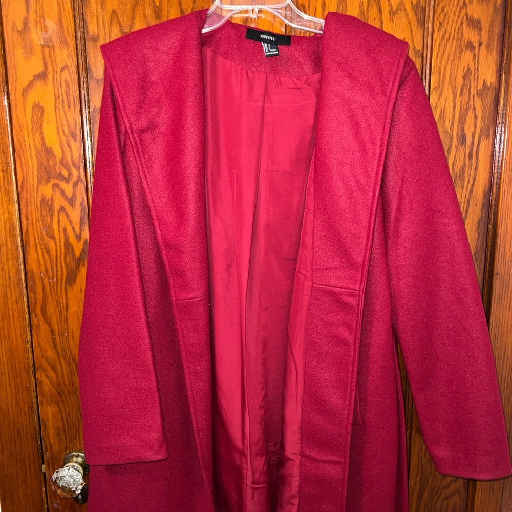 FOREVER21 Red Long Coat